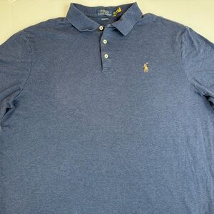 Polo Ralph Lauren Classic Fit XXL Blue Flesh Logo Euc
